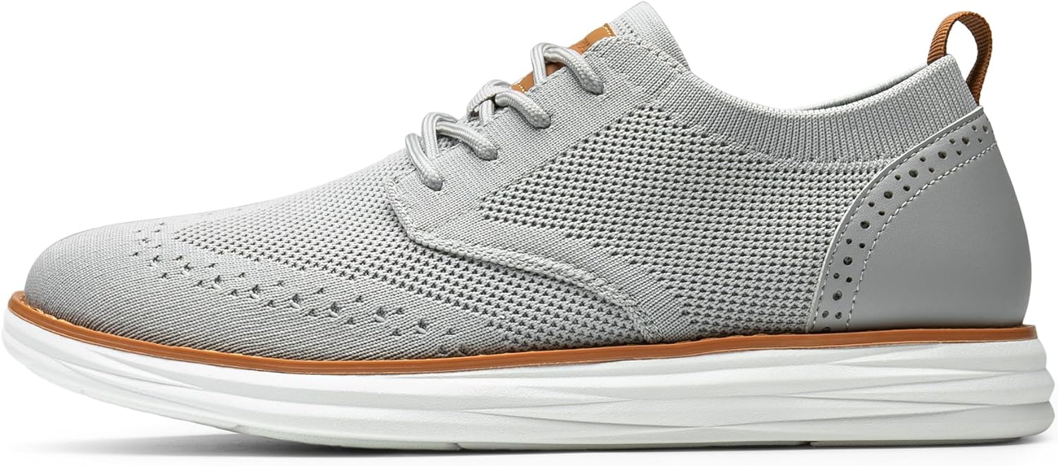 Bruno Marc Men's KnitFlex Craft Mesh Oxfords Sneakers Casual Dress Lace-Up Lightweight Walking Shoes - Image 2