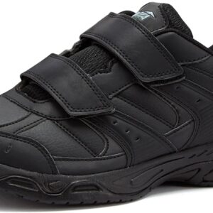 Avia Avi-Union II Non Slip Shoes for Men, Hook and Loop Mens Walking Shoes with Memory Foam, Comfort Restaurant and Diabetic Shoes for Men - Black Wide or Extra Wide Width Safety Footwear