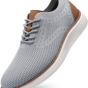 VILOCY Men's Mesh Dress Sneakers Oxfords Business Casual Walking Shoes Tennis Comfortable
