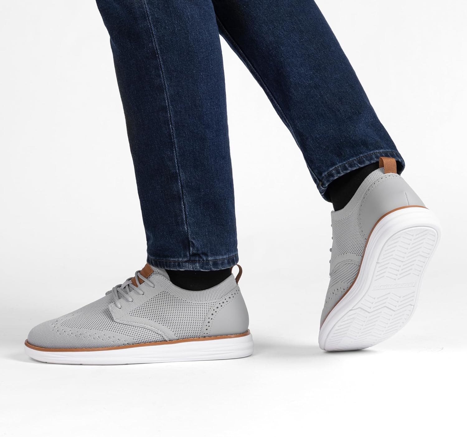 Bruno Marc Men's KnitFlex Craft Mesh Oxfords Sneakers Casual Dress Lace-Up Lightweight Walking Shoes - Image 7