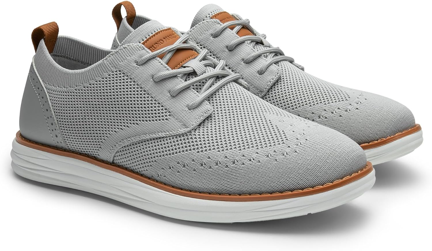 Bruno Marc Men's KnitFlex Craft Mesh Oxfords Sneakers Casual Dress Lace-Up Lightweight Walking Shoes - Image 3