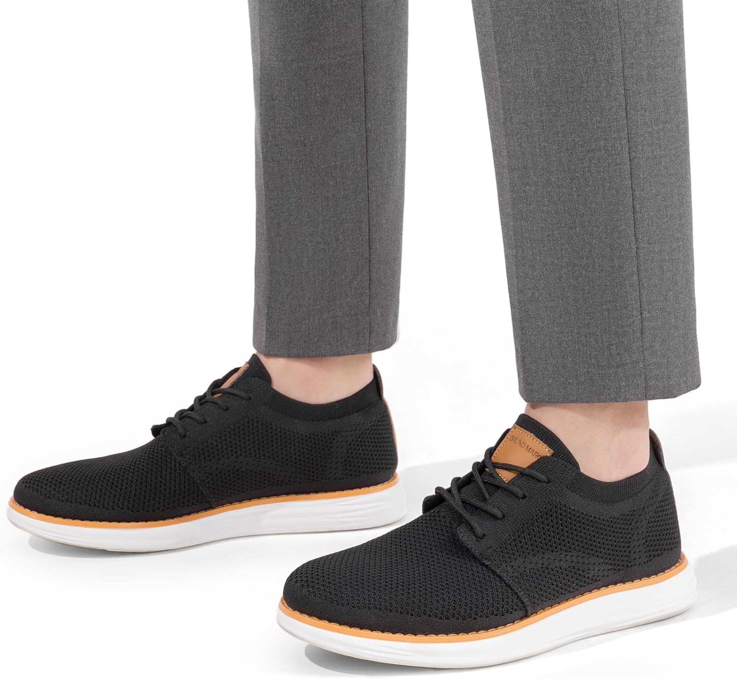 Bruno Marc Men's KnitFlex Breeze Mesh Sneakers Oxfords Lace-Up Lightweight Casual Walking Shoes - Image 6