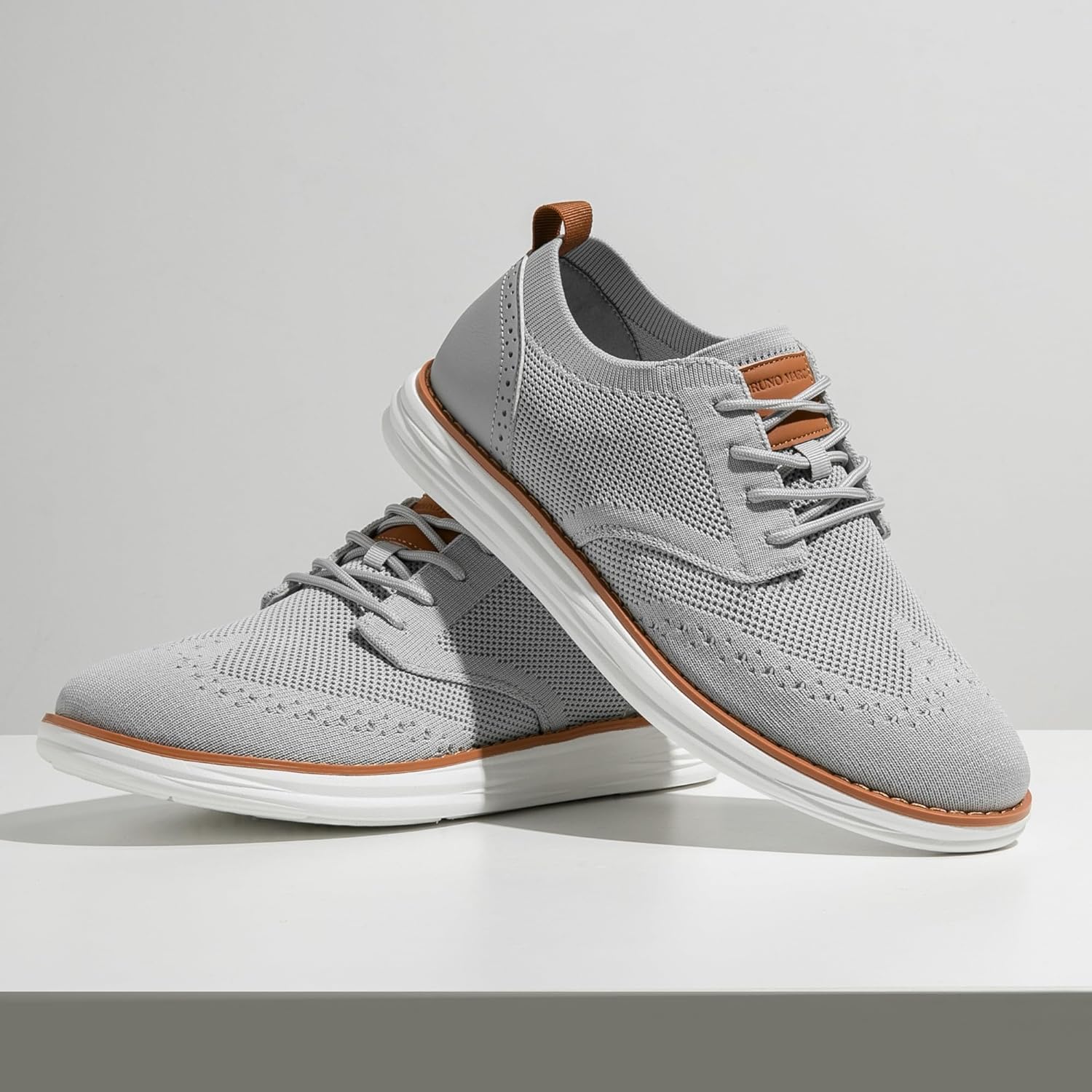 Bruno Marc Men's KnitFlex Craft Mesh Oxfords Sneakers Casual Dress Lace-Up Lightweight Walking Shoes - Image 9