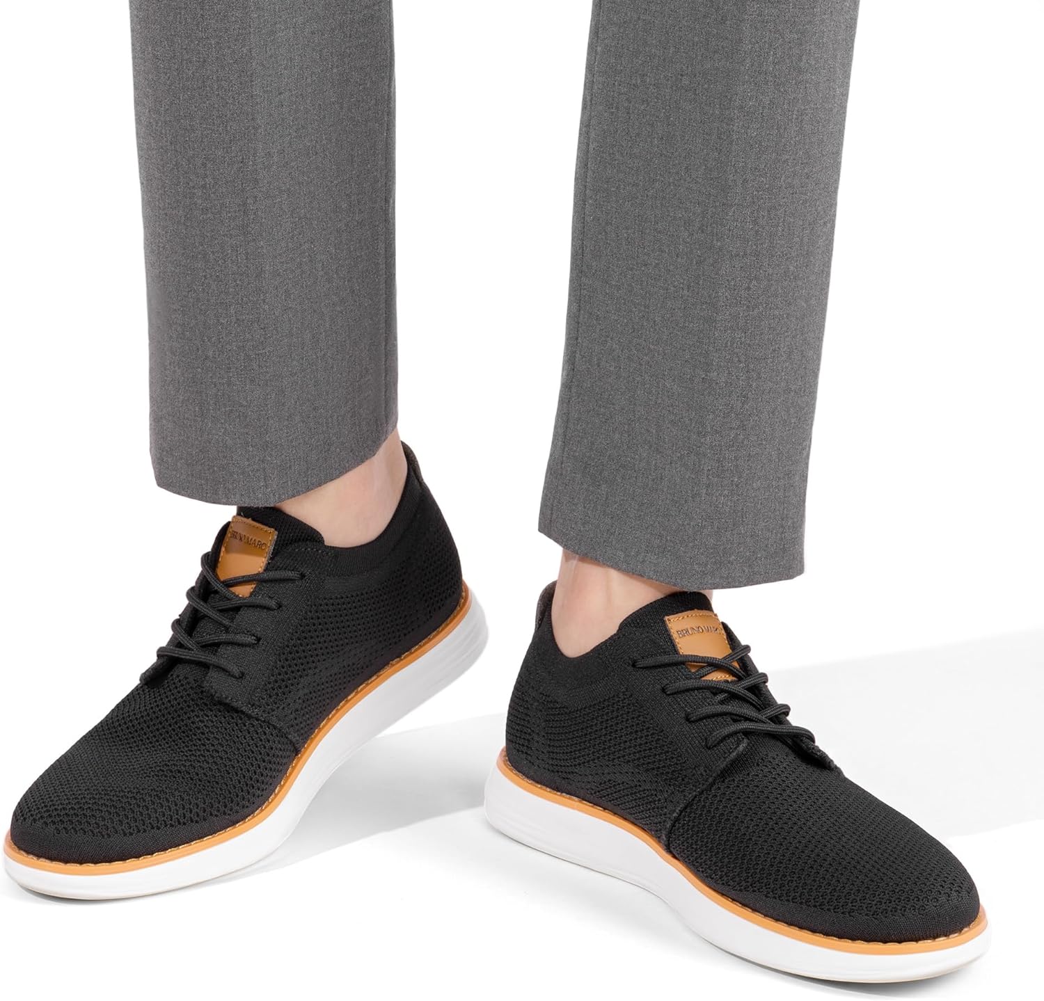 Bruno Marc Men's KnitFlex Breeze Mesh Sneakers Oxfords Lace-Up Lightweight Casual Walking Shoes - Image 7